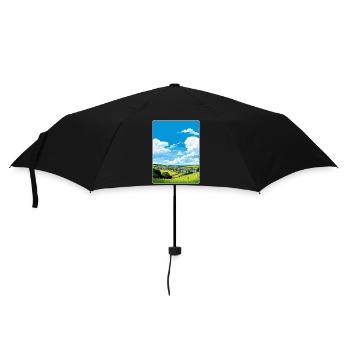 Crantock Cornwall England Travel Poster Souvenir - Umbrella (small) - black - Front