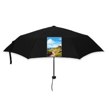 Lands End Cornwall England Travel Poster Souvenir - Umbrella (small) - black - Front