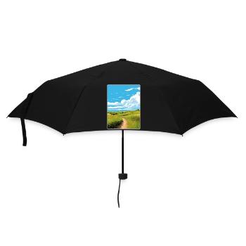 Goonhilly Downs Angleterre Affiche de voyage Souvenir WPA - Parapluie standard - noir - Devant