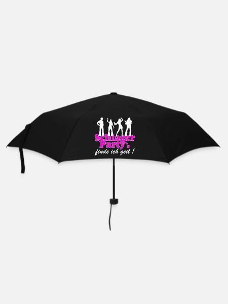 Schlager Party , Schlager Musik , FINDE ICH GEIL - Regenschirm (klein) - Schwarz