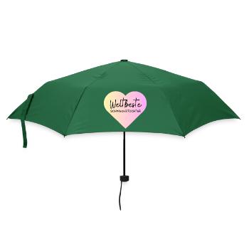 Weltbeste Schwiegertochter! Personalisierbar - Regenschirm (klein) - Flaschengrün - Vorne