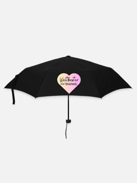 Weltbester Patenonkel! Personalisierbar - Regenschirm (klein) - Schwarz