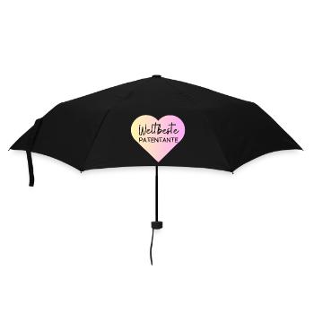 Weltbeste Patentante! Personalisierbar - Regenschirm (klein) - Schwarz - Vorne
