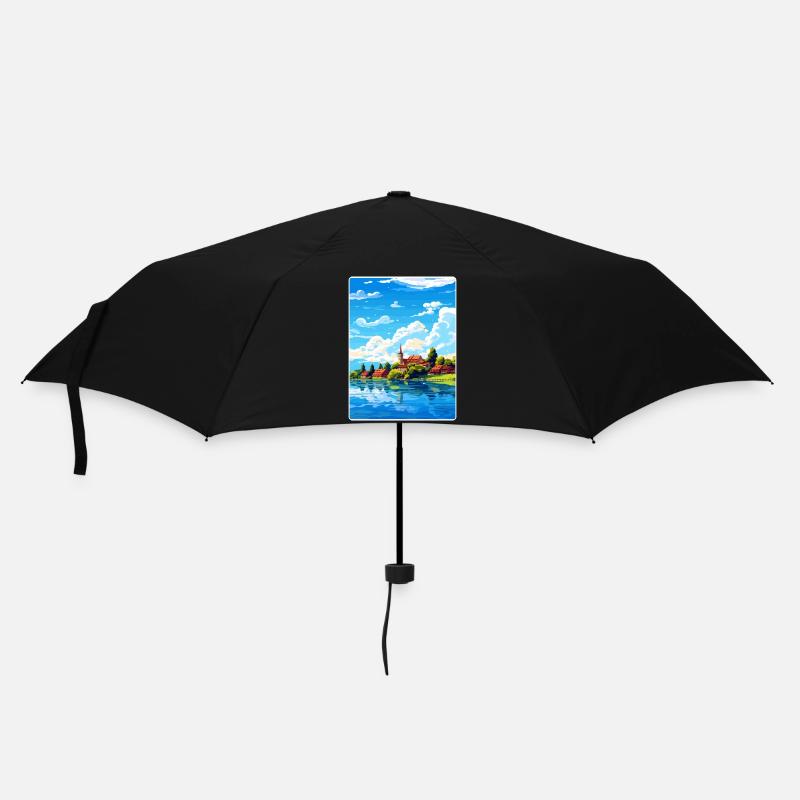 Bodensee Deutschland Europäisches Reiseposter WPA - Regenschirm (klein) - Schwarz