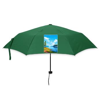 Lake Arrowhead California Travel Poster Souvenir - Umbrella (small) - bottlegreen - Front