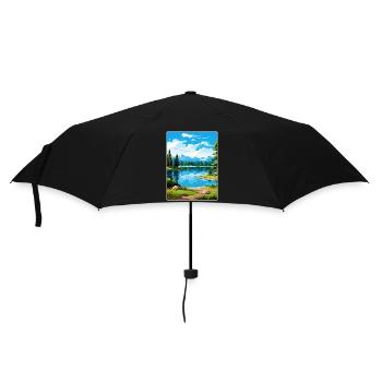 Big Bear Lake Californie Affiche de voyage souvenir - Parapluie standard - noir - Devant