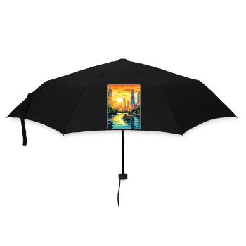 Bangkok Thaïlande Affiche de voyage thaïlandaise Souvenir WPA - Parapluie standard - noir - Devant