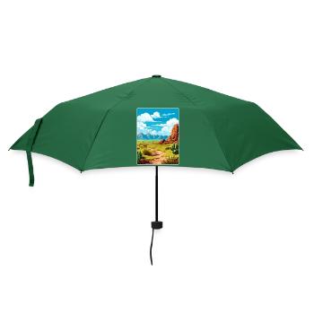 Big Bend National Park Travel Poster Souvenir WPA - Umbrella (small) - bottlegreen - Front