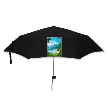 Carte d’affiche de voyage du parc national des Samoa américaines - Parapluie standard - noir - Devant
