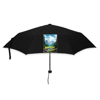 Parc national des Glaciers Affiche de voyage Souvenir WPA - Parapluie standard - noir - Devant