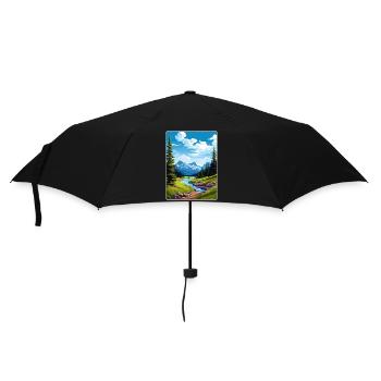 Parc national des Glaciers Affiche de voyage Souvenir WPA - Parapluie standard - noir - Devant