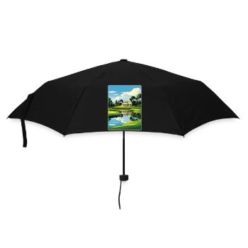 Augusta Golfplatz Vintage Reiseposter Souvenir - Regenschirm (klein) - Schwarz - Vorne