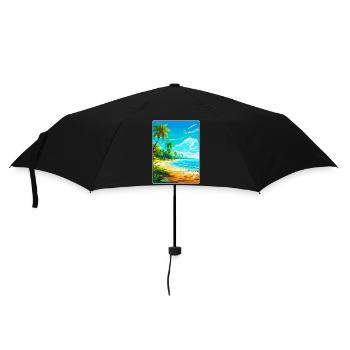 Bahamas Caraïbes Voyage Affiche Souvenir Peinture WPA - Parapluie standard - noir - Devant