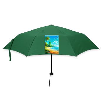 Bahamas Caraïbes Voyage Affiche Souvenir Peinture WPA - Parapluie standard - vert bouteille - Devant