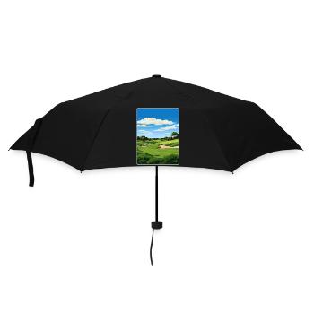 Tpc San Antonio Golf Travel Poster Souvenir WPA - Umbrella (small) - black - Front