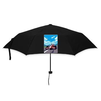 Suzuka Circuit Motorsport Race Japan Painting WPA - Umbrella (small) - black - Front