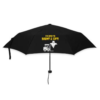 Halloween Ghost Forklift Operator Heavy Equipment - Umbrella (small) - black - Front