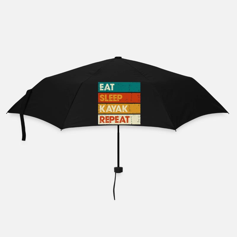 Manger dormir kayak répéter - Parapluie standard - noir
