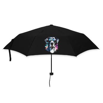 Dogue allemand avec lunettes de soleil - Parapluie standard - noir - Devant