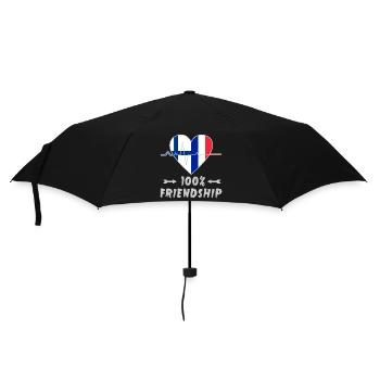 100 % amitié entre la Finlande et la France - Parapluie standard - noir - Devant