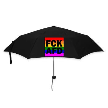 Fck afd - Regenschirm (klein) - Schwarz - Vorne