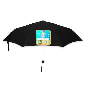MIR IST KALT WINTER HÜHNER - Regenschirm (klein) - Schwarz - Vorne