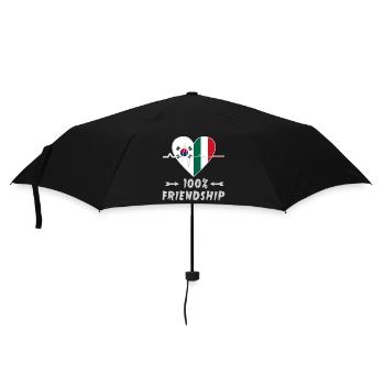 100 % amitié entre la Corée du Sud et l'Italie - Parapluie standard - noir - Devant