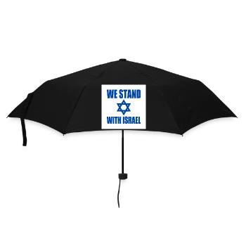 We stand with israel - Regenschirm (klein) - Schwarz - Vorne