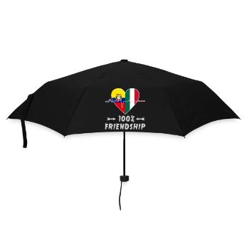 Le Danemark et l'Italie : amitié à 100 % - Parapluie standard - noir - Devant