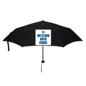 We stand with israel - Umbrella (small) - black - Front
