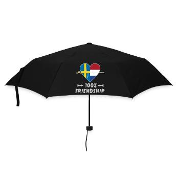 100 % amitié entre la Suède et les Pays-Bas - Parapluie standard - noir - Devant