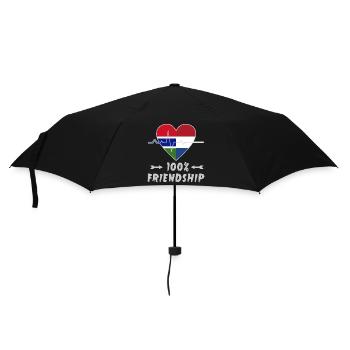 Gambia and Netherlands 100% friendship - Umbrella (small) - black - Front