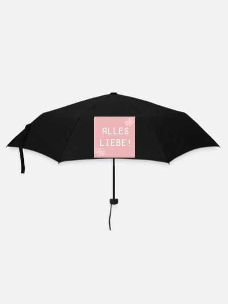 ALLES LIEBE HERZEN - Regenschirm (klein) - Schwarz