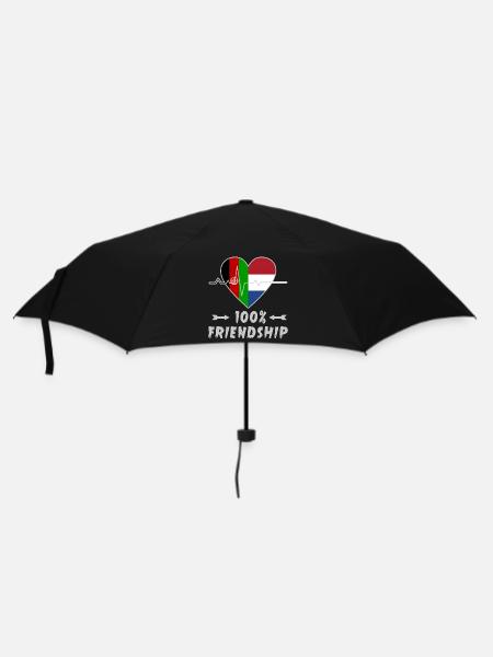 Afghanistan und Niederlande 100% Freundschaft - Regenschirm (klein) - Schwarz