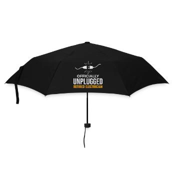 Retired Electrician: Officially Unplugged - Umbrella (small) - black - Front