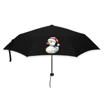 Dessin de Noël de canard - Parapluie standard - noir - Devant