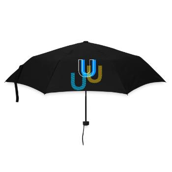 U Buchstabe - Regenschirm (klein) - Schwarz - Vorne