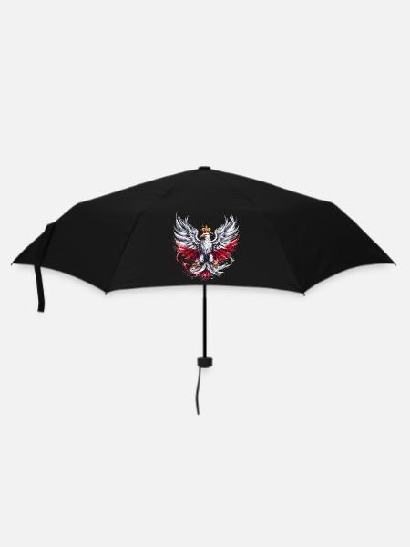 Poland Polska Polish Red White Eagle Golden Crown - Umbrella (small) - black