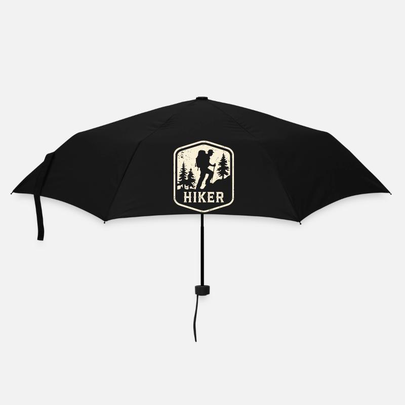 Wanderer - Regenschirm (klein) - Schwarz