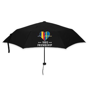 100 % amitié entre la Roumanie et la Suède - Parapluie standard - noir - Devant