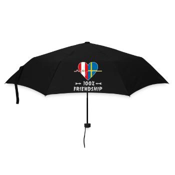 Peru and Sweden 100% friendship - Umbrella (small) - black - Front
