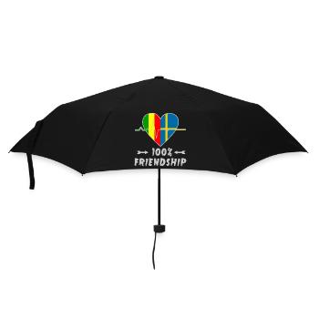 100 % amitié entre le Mali et la Suède - Parapluie standard - noir - Devant
