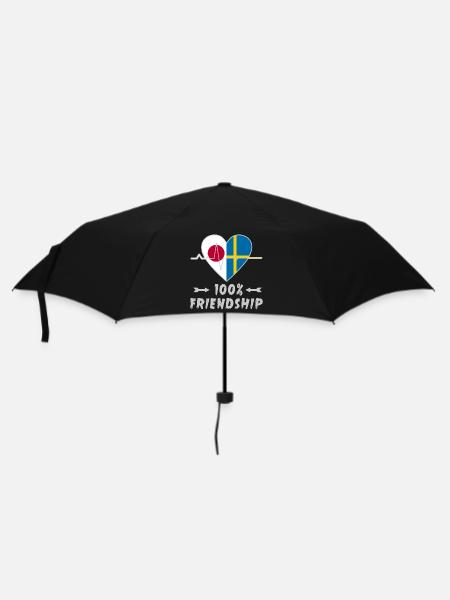Japan and Sweden 100% friendship - Umbrella (small) - black
