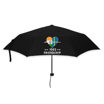 India and Sweden 100% friendship - Umbrella (small) - black - Front