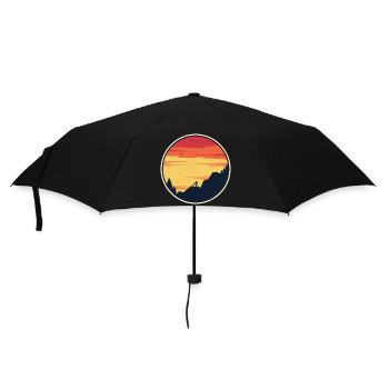 Sunset Mountain Bike Trail Emblem - Umbrella (small) - black - Front