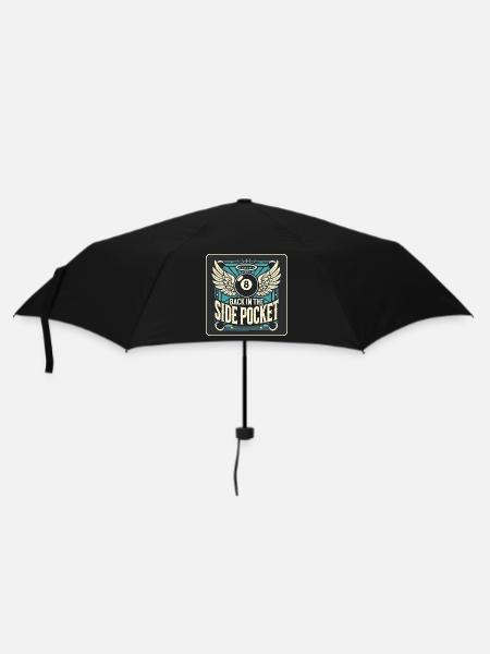 Billard Design - Regenschirm (klein) - Schwarz