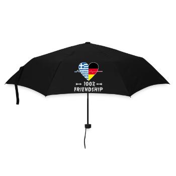 Greece and Germany 100% friendship - Umbrella (small) - black - Front