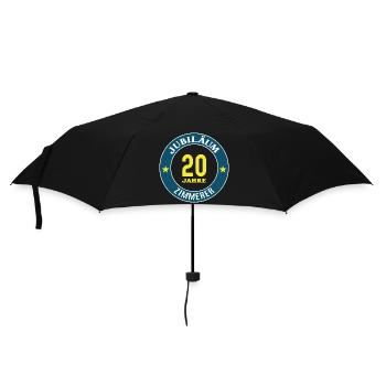 Zimmerer Jubiläum 20 Jahre 20 jähriges Jubi - Regenschirm (klein) - Schwarz - Vorne