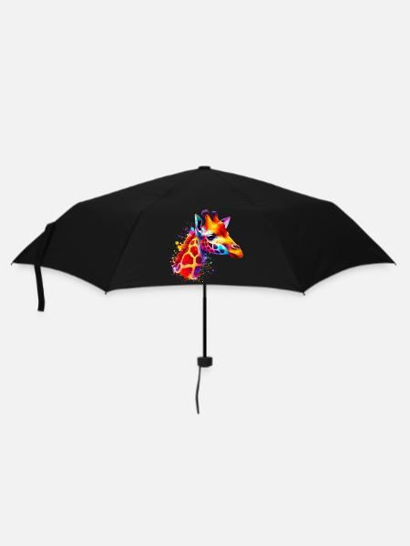 Giraffe - Regenschirm (klein) - Schwarz