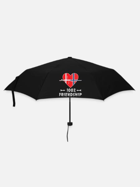 Denmark and Norway 100% friendship - Umbrella (small) - black